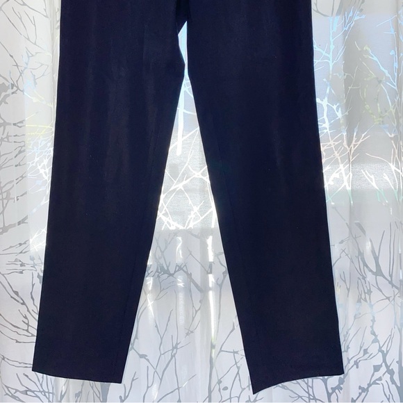 JIL SANDER NAVY HIGH RISE WAISTED STRETCH CROP ANKLE SKINNY PANTS - Picture 3 of 12